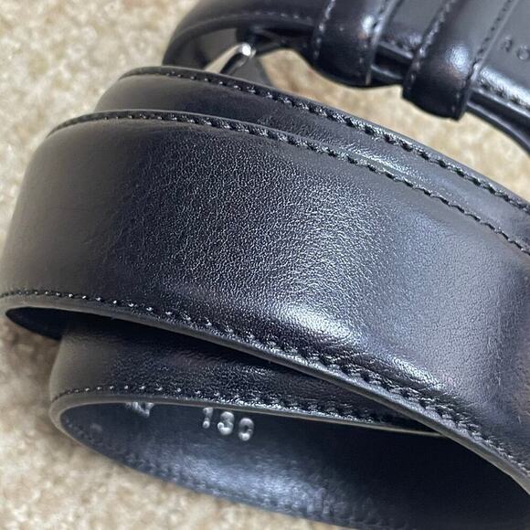 Roncato Vera Pelle Italian Leather Belt Black‎ Size 41\